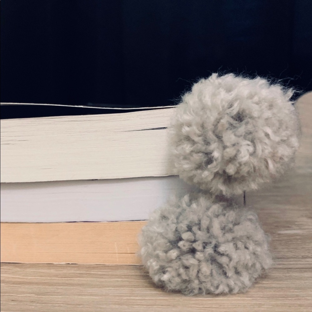 Set of 3 pom Pom book marks